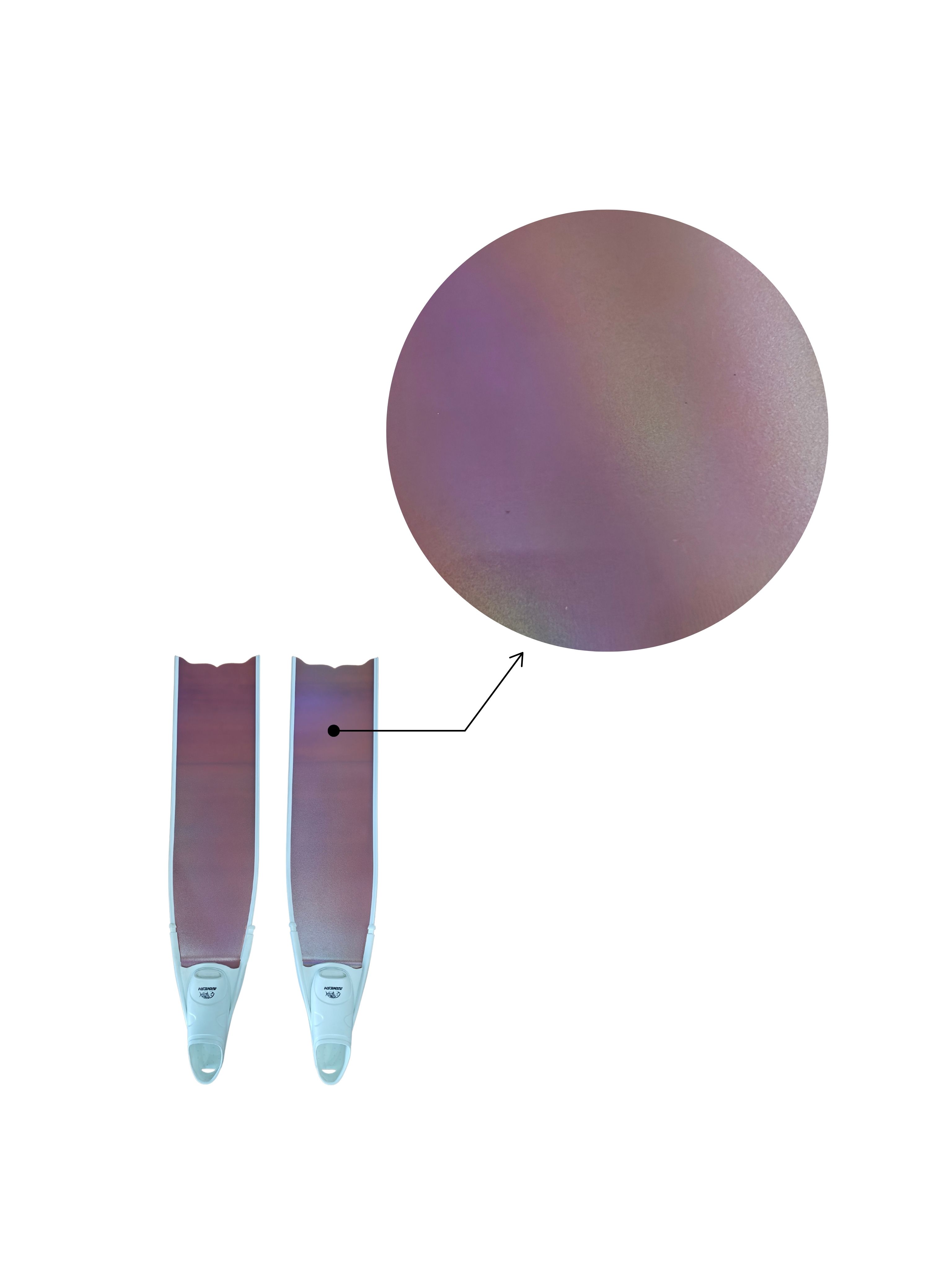 Arnesh Fiberglass Long Fins Laser Peach Pink  thumbnail 2