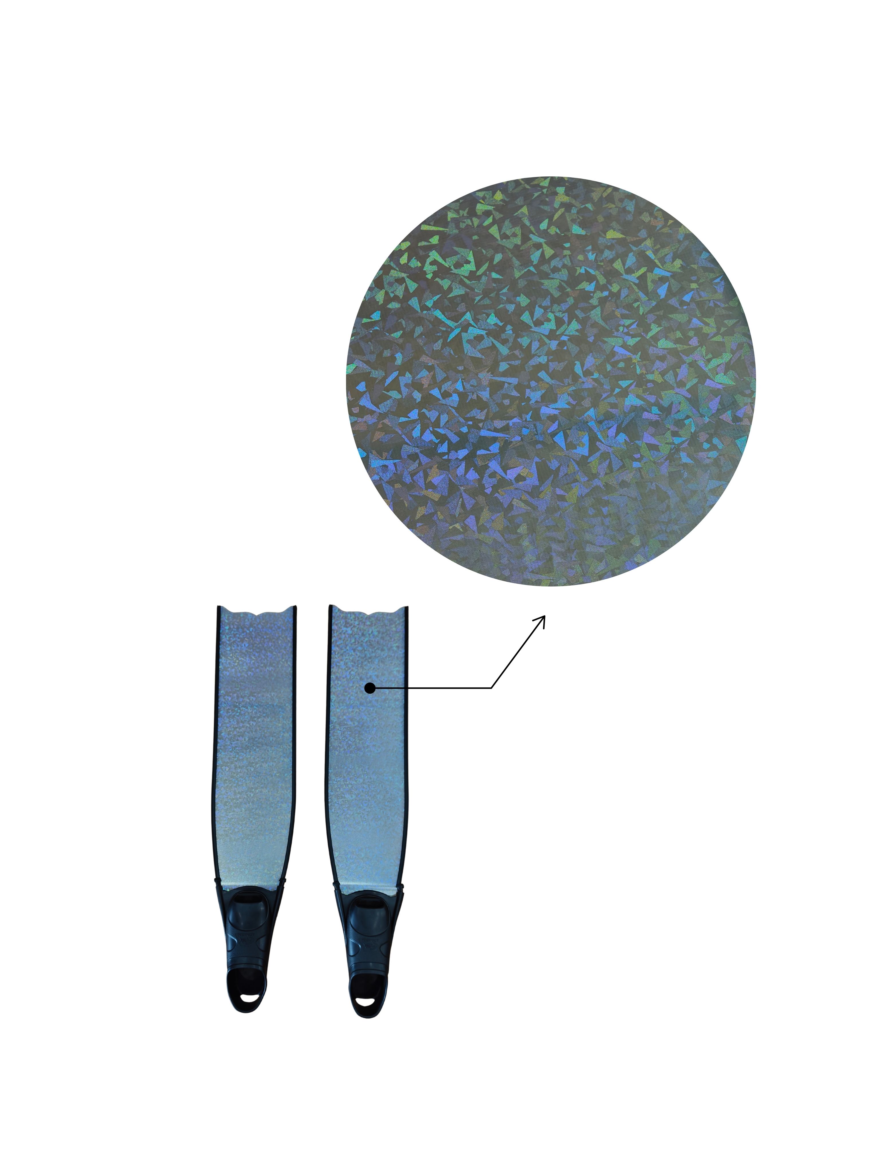 Arnesh Fiberglass Long Fins Mystic Shattered Glass thumbnail 3