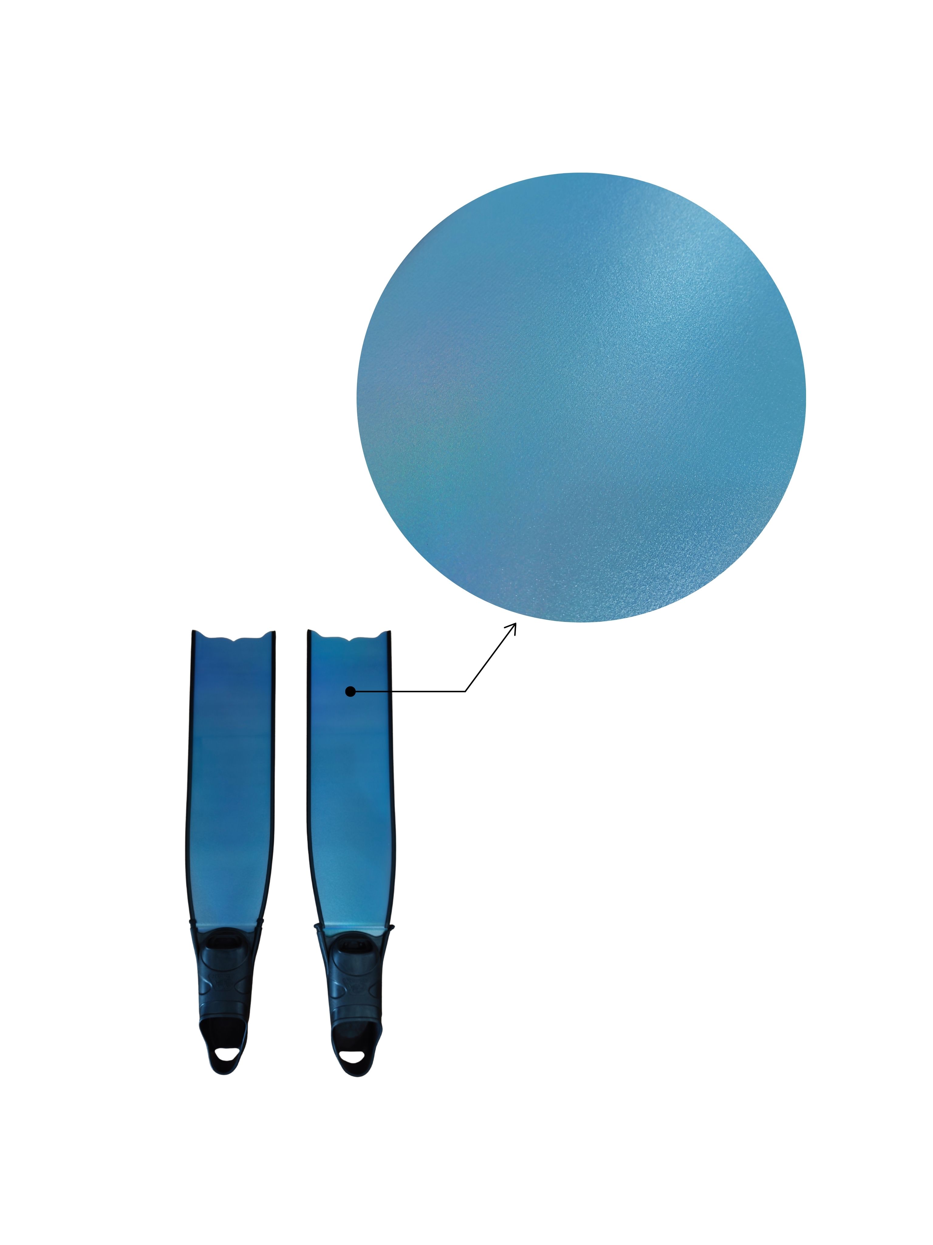 Arnesh Fiberglass Long Fins Mystic Laser Blue thumbnail 3